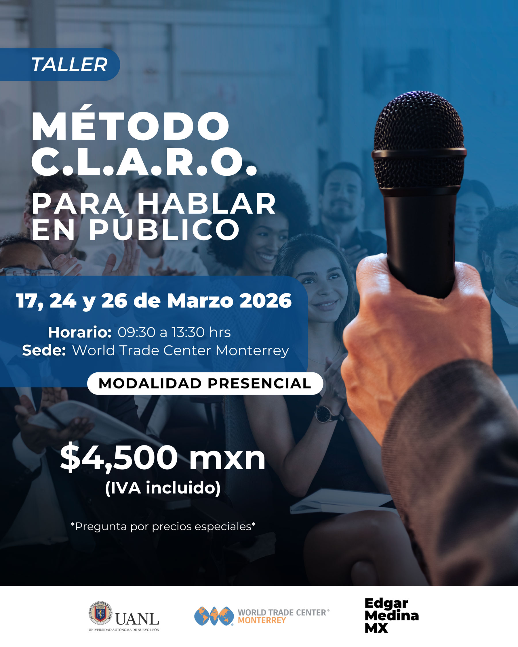 Taller Método C.L.A.R.O. para Hablar en Público