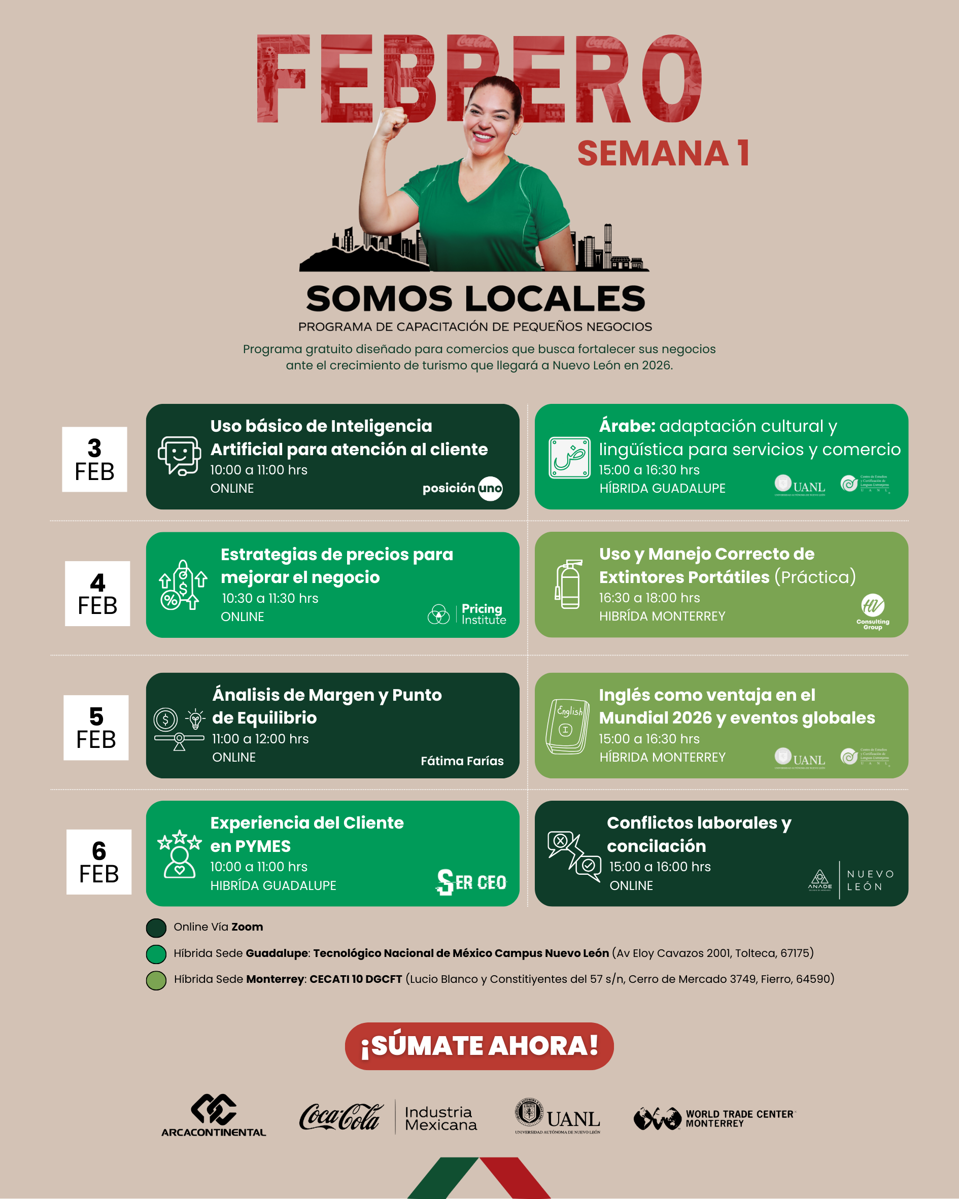 SOMOS LOCALES | Programa de capacitación del 3 al 6 febrero