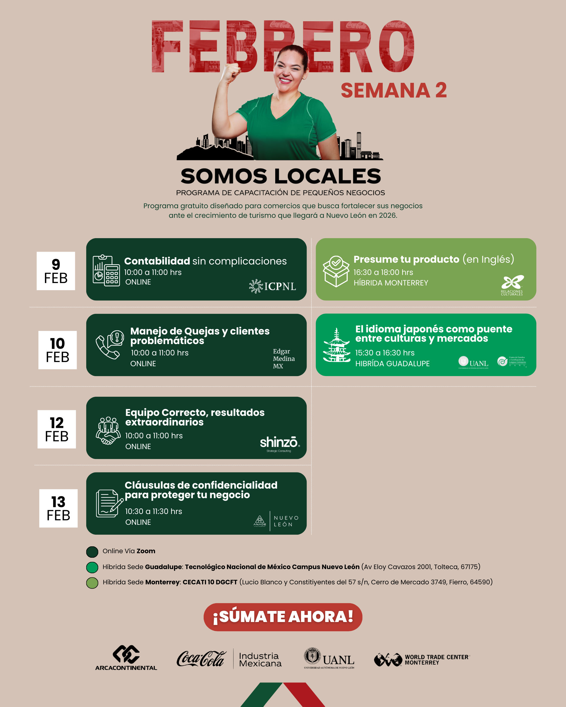 SOMOS LOCALES | Programa de capacitación del 9 al 13 febrero