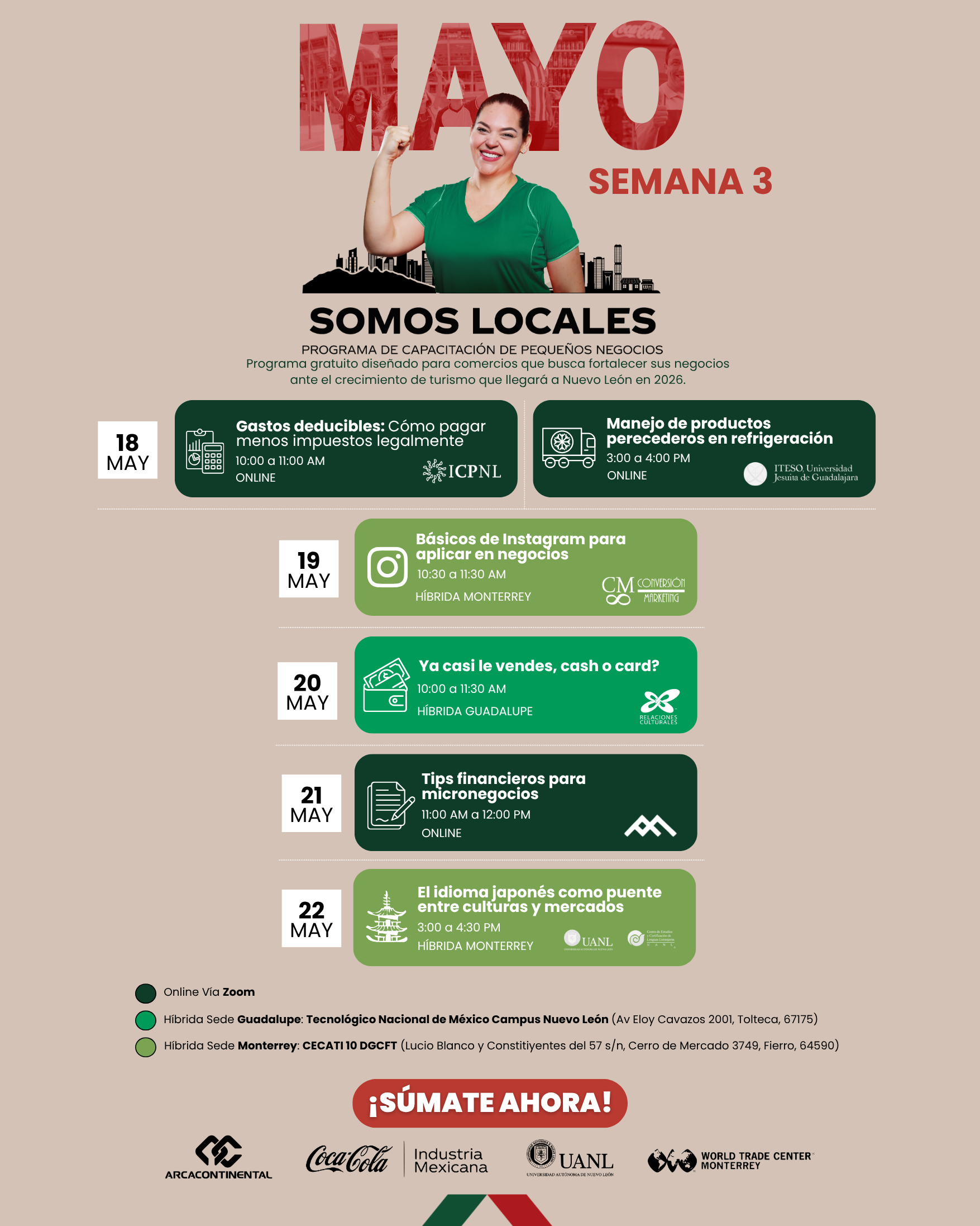 Somos Locales | Programa de capacitación del 18 al 22 de mayo