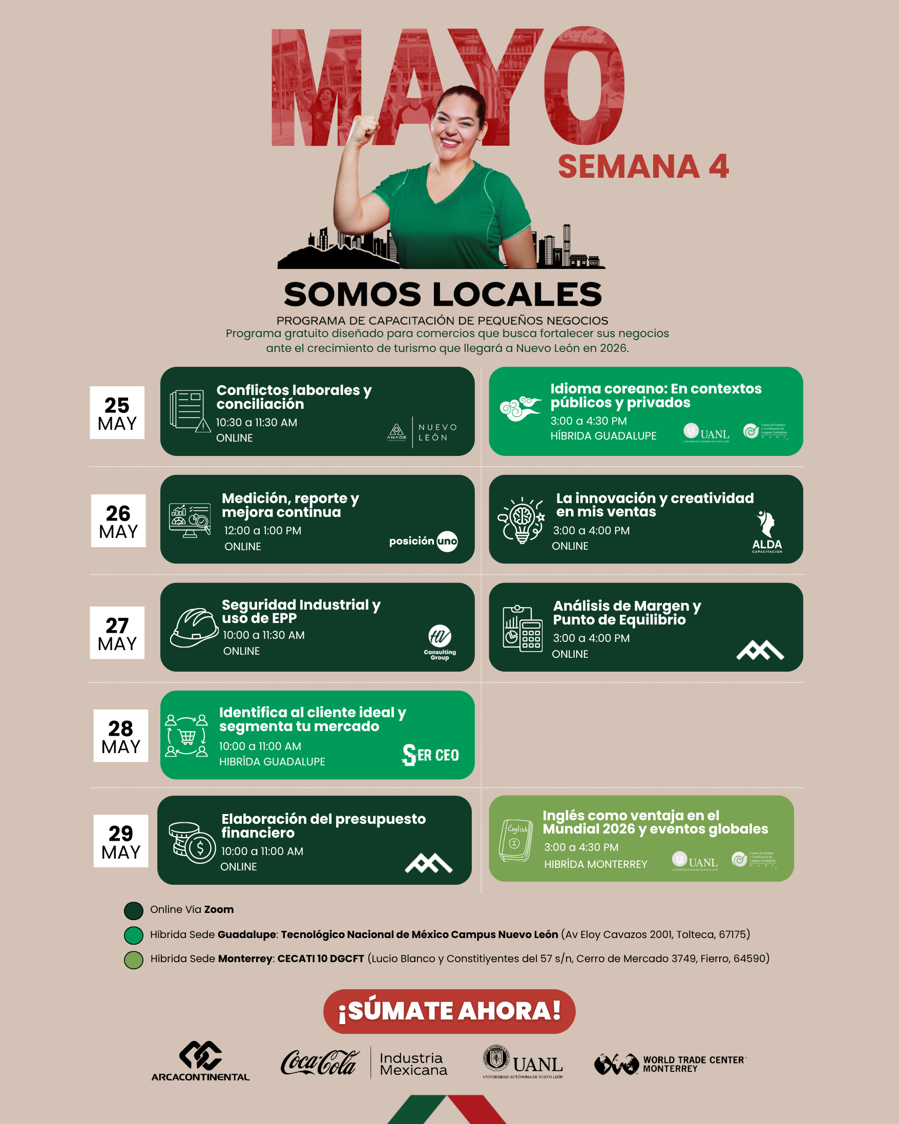 Somos Locales | Programa de capacitación del 25 al 29 de mayo