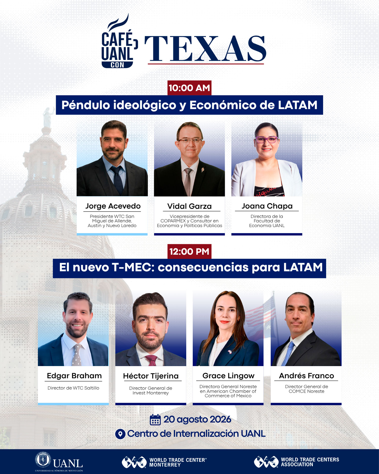 Paneles Café UANL con Texas